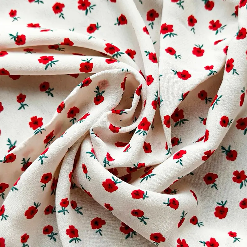 Tissu froissé en rayonne et élasthanne