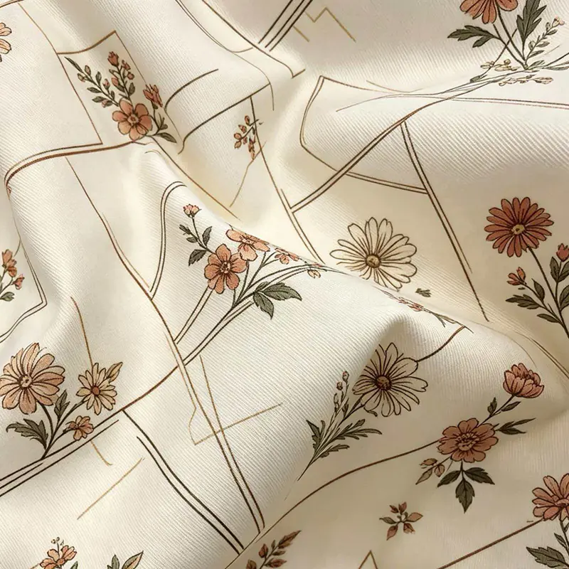 Tissu sergé 100 % coton.