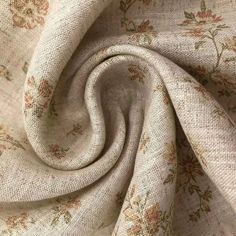Tissu en lin à impression numérique