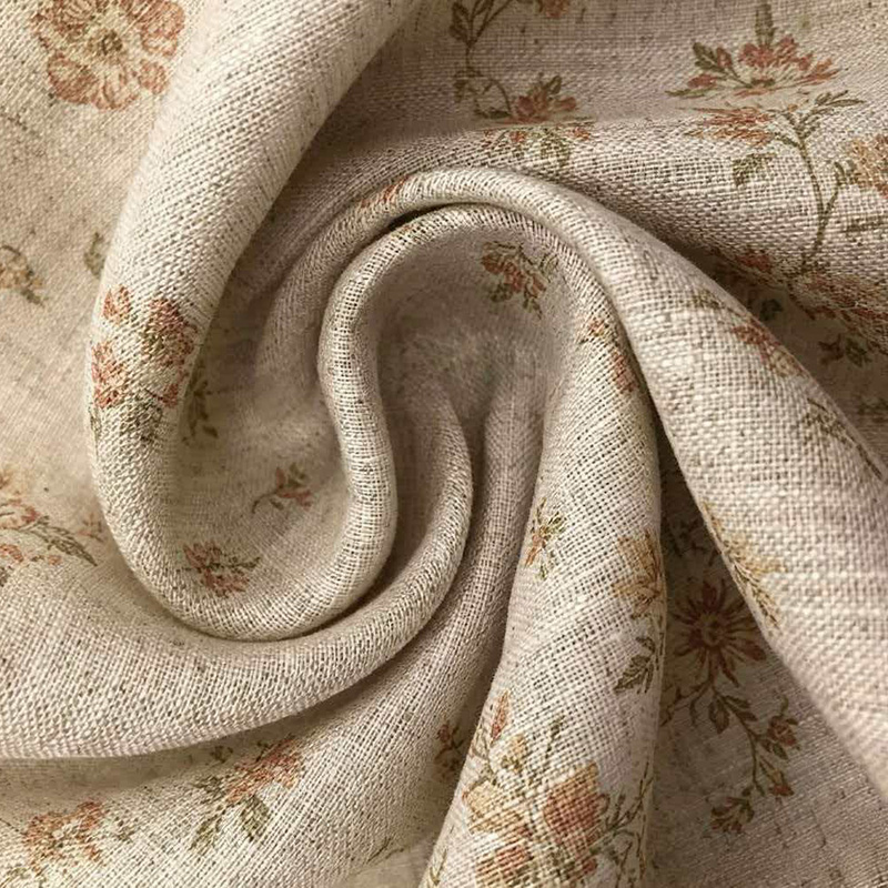Tissu en lin à impression numérique