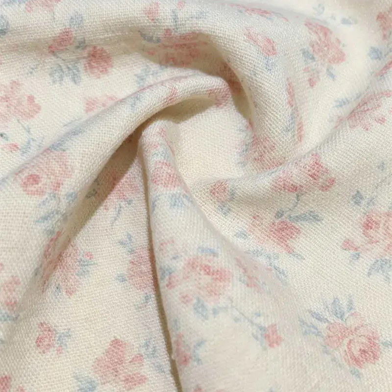 Tissu mélangé polyester-lin
